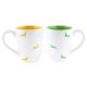 Yellow & Green Running Deer Decorative Handcraft Ceramic Coffee Mug